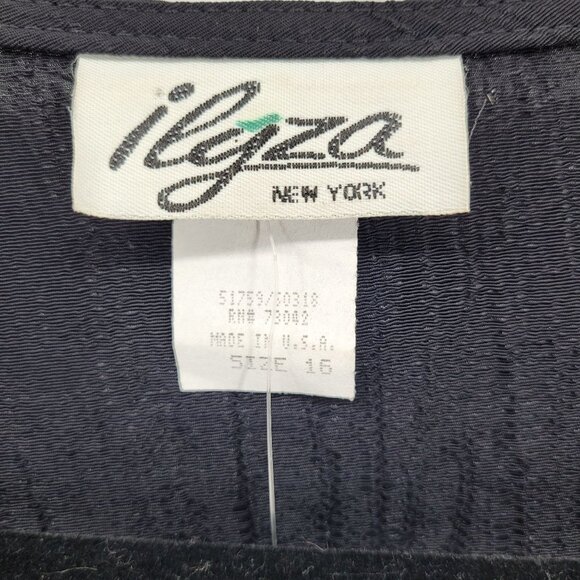 Ilyza New York Womens size 16 Black white button up NWT Deadstock - Picture 3 of 12